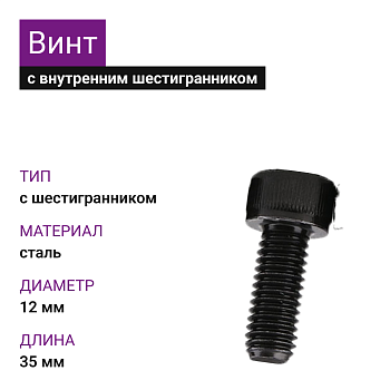 Винт М 12х35 цил/гл.внутр/шестигр.DIN 912 10.9