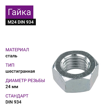 Гайка М24 DIN 934 оцинк.