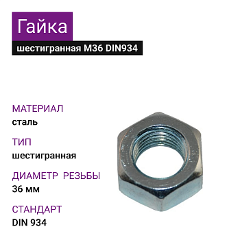 Гайка шестигранная ОЦ М36 DIN 934 (25кг)