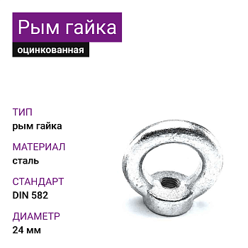 Рым-гайка DIN 582 ОЦ 24мм (5 шт)
